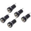 AzureRay Presa Jack 3.5 mm Professionale - Confezione da 5 Prese Audio Stereo a Saldare - Montaggio a Pannello con Dado Incluso