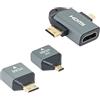 chenyang CY Micro & Mini HDMI maschio a HDMI compatibile 1,4 femmina 2 in 1 Combo Ultra HD adattatore 4K @60Hz 3pcs/set
