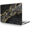 HLAAJJX Custodia per Macbook Pro 15 pollici 2015 2014 2013 2012 Pubblicazione Modello A1398 con display Retina, Copertina Rigida in Plastica Protettiva, Marmo nero
