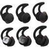 Adhiper QC20 - Auricolari in silicone a doppia flangia con cancellazione del rumore compatibili con Bose QuietControl 30 QC20 QC20i QC30 Soundsport Free SIE2 IE2 IE3 cuffie wireless (nero)