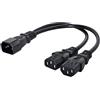 ChenYang IEC 60320 C14 maschio 1 a 2 C13 femmina Y splitter adattatore cavo di prolunga di alimentazione 10A 250V per monitor/computer/PDU chassis