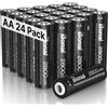 BONAI Pile Ricaricabili AA Alta Capacità 2800mAh, 1.2V Batterie Ricaricabile Ni-MH 1200 Cicli Auto-Scarica Bassa Confezione da 24