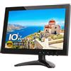 WHOLEV Monitor CCTV 10,1 pollici IPS LCD HDMI, a colori, 1280 x 800 ampio angolo di visione con porte AV/VGA/HDMI/BNC/AUX/Audio, altoparlante integrato, per la sicurezza domestica fotocamera CCTV display PC