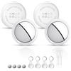 Bnlei Localizzatore Smart Air Tracker Tag Compatibile Apple Dov'è (solo iOS), Batteria di Ricambio Inclusam, Adatto per Chiavi, Portafoglio, Auto, Bicicletta, Borsa (Bianco, Confezione da 4)