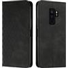 KOUYI Cover per Samsung Galaxy S9 Plus, Custodia Portafoglio,Cover Libro,Pelle Flip/Folio Case con [Funzione di Supporto] [3-Scheda Slot] [Magnetica] Antiurto (Nero)