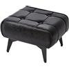 YMYNY Poggiapiedi Ottomano, Poggiapiedi in Ferro, Sgabello Moderno per Divano, Ottomano per Soggiorno, Piccolo Tavolino Multiuso, Sgabello Basso per Soggiorno Camera da Letto 40×30×26CM Nero HBD037B