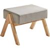 YMYNY Poggiapiedi, Sgabello Cambio Scarpe, Piccolo Sgabello Ottomano, Sedia Assist, Moderno Stabile Poggiapiedi a Forma di A, per Soggiorno e Camera da Letto, 40 x 28 x 30CM, Beige HBD022M