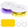 VVancha Tech 2 PCS Trappola Cimici, Trappola per Pulci per Casa, Trappole per Cimici da Letto e Cimici Sticky Dome, Trappole per Pulci con 10 Dischi Adesivi per Soggiorno, Camera da Letto, Cucina