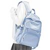 Lendolk Zaino Ragazza Ragazzo Tempo Libero Multitasche, Zaino Per PC Leggero Waterproof, Zainetto Scuola Università Superiore Media Uomo Donna, Zaini Sportivo Adolescente(Blu Latte)