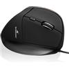 Bluestork - Mouse Ergonomico con Filo, USB, 6 pulsanti, Silenzioso, Regolabile fino a 7600 DPI - Formato Verticale per Destrimani, Previene Dolori e Tendinite al Polso - PC & MAC