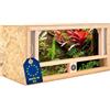ITA Terrario in legno 80x40x40 cm con ventilazione frontale e igrometro integrato - Terrario in legno OSB-3 - Per rettili, serpenti, anfibi - Prodotto UE, certificato FSC