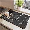 GIUSOBG Tappetino Drenante Cucina 60*50cm Tappetino Assorbente Cucina Super Assorbente Marmo Tappetino Lavello Cucina Tappetino Macchina Caffe Tappetino Scolapiatti per Cucina Caffettiera