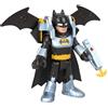 Fisher-Price Imaginext DC Super Friends - Batman Batglider, action figure XL alta 25cm snodata e Batglider trasformabile con lancia-proiettili, 3 proiettili inclusi, 3+ anni, HVY12