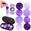 VICTERR 8 Pezzi di Giocattoli Magnetici Anti-Stress, Palline Sensoriali Magnetiche VICTERR, Giocattolo in Silicone per Ridurre lo Stress, Giochi Magnetici con Palline per Adulti e Bambini Viola