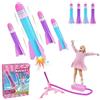 HappyGoLucky Razzo Spaziale Giocattolo, Regalo Bambina 4 5 6 7 8-10 Anni Giochi Bambina Giochi da Giardino per Bambini Giocattoli Bambina 3 4 5 6 7 Anni