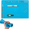 YUNXCNA Tappetino per Saldatura, 34x23cm Tappetino di Riparazione del Silicone, Tappetino di Saldatura Resistente al Calore, Tampone di Saldatura Graduato, di Riparazione Elettronica Mobile, Orologi