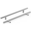Meisax 10 maniglie per mobili, 192 mm, distanza tra i fori, in acciaio inox, colore argento, per mobili da cucina, cassetti