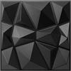 Art3d Pannelli a Muro 3D Diamante Nero Opaco | 33 Pezzi, PVC Rigido, 2,97 m², 30 x 30 cm | Impermeabile, Inodore | Ideale per Soggiorno, TV, Gaming e Ufficio