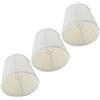 HERCHR Paralumi in tessuto con clip E14, 3 Pezzi Paralume a campana plissettato bianco per lampade da tavolo, 4,7x4,3x3,1 pollici