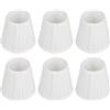 HERCHR Paralume in Tessuto, Set di 6 Paralume per Lampadario a Barilotto Plissettato, Paralume Piccolo per Lampadine E14, moderna copertura della luce del pendente per Tavolo Lampada Da Parete