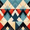 ICYEHAO Carta da Parati Autoadesiva Geometrica Colorata, 44 x 300 cm Carta da Parati Multicolor Astratta Triangolare,Blu Arancione Beige,Pellicola Adesiva per Mobili,Camera da Letto,Soggiorno,Bagno,Cucina