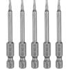QUARKZMAN 5pz H2,0 Chiavi a Brugola per Punte da Trapano 2mm Punte Metriche Piane 1/4 Attacco Esagonale 65mm (2,56) Punta Cacciavite Esagonali Magnetico Lungo Industriale per Viti