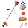 RURIS POWER FOR NATURE RURIS - Decespugliatore termico DAC 311fr Motore TEZ 52cc, 3CV, 2 tempi, larghezza 250 mm, kit incluso con imbracatura, 2 x disco, testa e fili di taglio - per giardino e taglio bordo