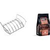 Weber 6469 - Supporto di Cottura Multiuso & 17664 - Miscela Chips per affumicatura Carne di Maiale, 700g, Marrone