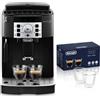 De'Longhi Perfetto Magnifica S ECAM22.110.B Macchina da Caffè Automatica per Espresso e Cappuccino Caffè in Grani o in Polvere spegnimento automatico + 2 Tazzine di Vetro a Doppia Parete da 60ml