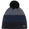 Eisbär Berretto da uomo e da donna Star Pompon nero-grigio blu - Berretto invernale in lana merino unisex con pile protegge da freddo e vento - Berretto con pompon traspirante termoregolatore caldo