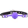 BONDAGERIE® Gàgbàll bocca con lucchetto, di colore viola in silicone medico 100% sicuro, per donna uomo slave
