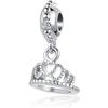 LSxAB Ciondolo a forma di corona con scritta My Princess Queen, compatibile con, Rame, Nessuna pietra preziosa