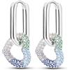 Parmuz - Orecchini creoli a cerchio in argento Sterling 925 per donne e ragazze, grandi, piccoli, Huggie, diversi orecchini ipoallergenici, alla moda, gioielli per feste di compleanno, Zirconia cubica