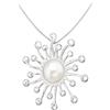 Tuscany Silver Collana con pendente sole in madreperla su catena grumetta in argento sterling da donna 46cm/18