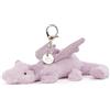 Jellycat Eeyore Jelly Cat - Ciondolo per borsa a forma di drago alla lavanda, sintetico