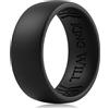 King Will Fede nuziale da uomo in silicone - anello ultra sottile da 1,8 mm con colore metallico brillante Muti | Design interno con impugnatura comoda | anello in gomma ipoallergenica per palestra