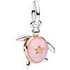 MSPOVOF Tartaruga marina rosa Charm S925 ciondolo in argento sterling per bracciali e collane regalo di gioielli per donne