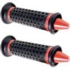 cyclingcolors Manopole moto 120 mm in gomma per manubrio ideali per scooter maxiscooter ciclomotore, rosso