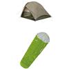 Ferrino Set Campeggio: Tenda Thar 2 + Sacco da Bivacco Rider Verde 230x80x50 cm