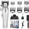 KEMEI Tagliacapelli professionale KEMEI 1798 per uomo, tagliacapelli senza fili da 9100 giri/min con corpo interamente in metallo, tagliacapelli da 3000 mAh con display LED, lame in ceramica e DLC