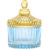THUN Contenitore in vetro piccolo, blu e giallo - Vetro - ø 6,8 cm - 9,5 cm h