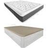 DUÉRMETE ONLINE Polar Pack - Materasso viscoelastico Bio Nature spessore 24 cm + letto in legno pieghevole, grande capacità, colore: 90 x 190