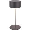 BRILONER - Lampada da tavolo senza fili IP44 con touch, dimmerabile, bordo luminoso, lampada da scrivania senza fili, lampada da comodino ricaricabile, 8x18 cm, antracite