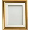 Frame Company Eldridge - Cornice portafoto in oro con attacco a V bianco, 6 x 4 per 12,7 x 7,6 cm, con perspex