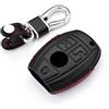 M.JVisun Vera Pelle Custodie per Chiavi Auto Per Mercedes-Benz Classe A B C E S G M V Classe CLA CLS GLA GLC GLE GLK GL GLS SL SLK SLC Viano Per Metris Cover Chiavi Portachiavi - 3 Pulsante - US