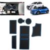 BSTW Compatibile con Peugeot 208 E-208 2020-2024 2025 (Automatico) Tappetini Antiscivolo per Peugeot 208 Tappetini in Gomma per Console Centrale, Porta Bicchieri, Scanalatura Porta (Blu)