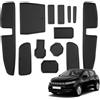 BSTW per 2021-2025 Dacia Sandero III & Dacia Sandero Stepway III Tappetini Antiscivolo per Dacia Sandero Stepway Tappetini in Gomma per Console Centrale, Porta Bicchieri, Scanalatura Porta (Nero)
