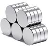 Gebildet 20 pezzi 3mm × 12mm Magneti Rotondi, Magneti da Ufficio, Magneti da Frigorifero Usati per la Creazione di Pannelli da Ufficio a Casa Artigianato Scientifico fai-da-te