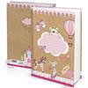 Logbuch-Verlag XXL diario taccuino marroncino rosa rosé per bambina nascita bebè neonata orsetto giocatoli A4 vuoto scrivere regalo