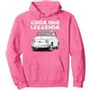 domi Fiat 500 Felpa con Cappuccio, Unisex per Adulti, Rosa Acceso, XXL
